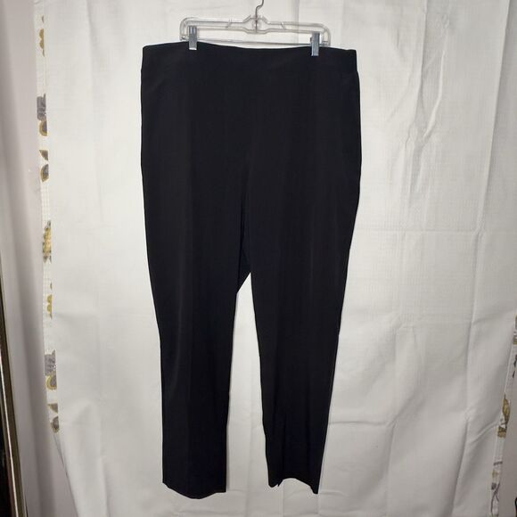Athleta Black Ankle Slit Pull up Pants size 20 with Zip Up Pockets - Picture 1 of 6